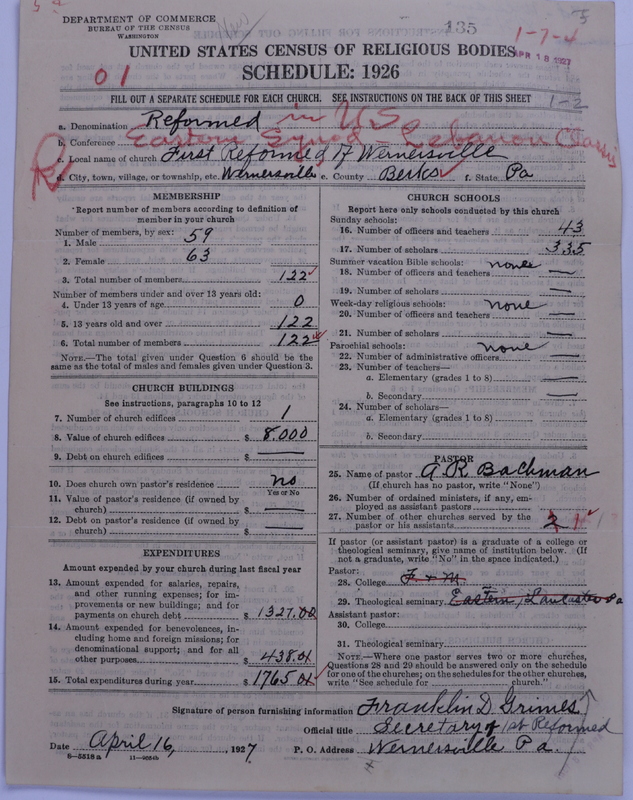 Scan of Reformed Church in the United States: 135