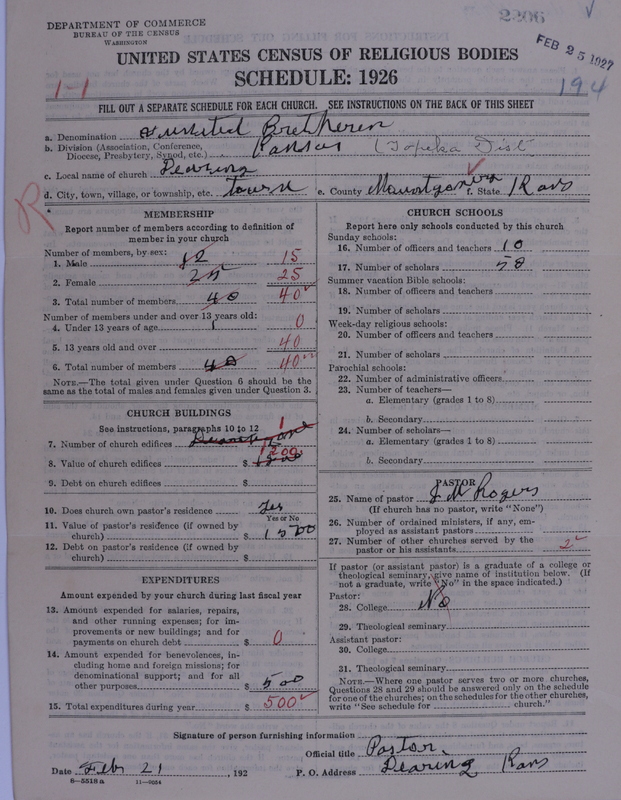 Scan of Church of the United Brethren in Christ: 2206