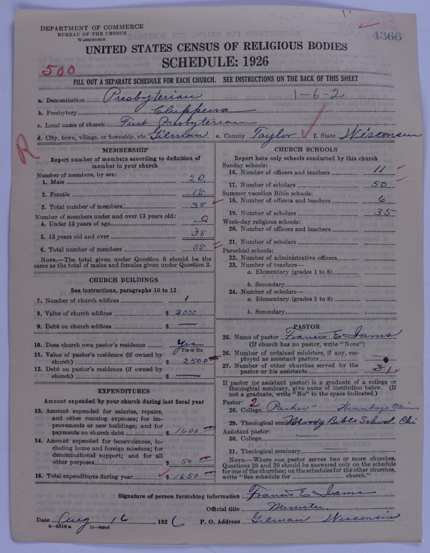 Scan of Presbyterian Church in the United States of America: 4366
