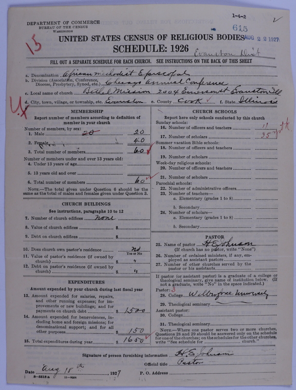 Scan of African Methodist Episcopal Church: 615