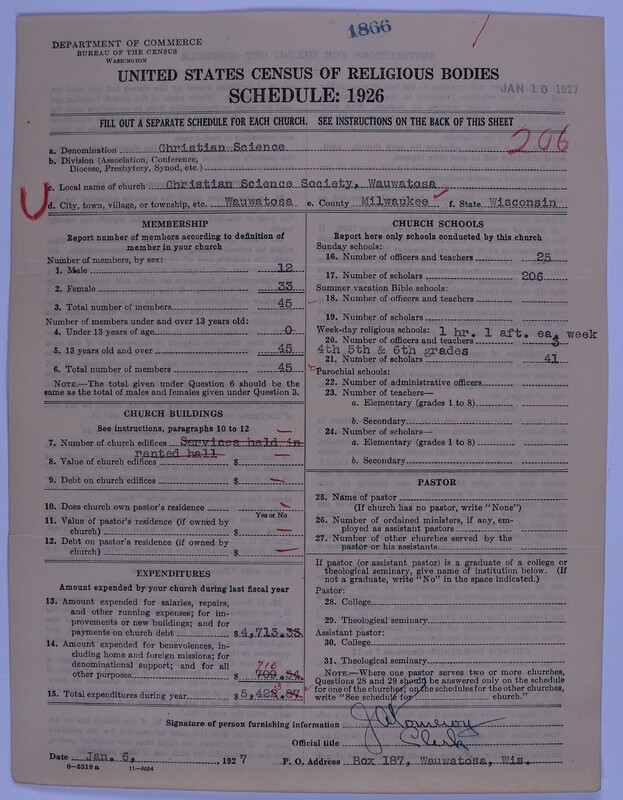 Scan of Church of Christ, Scientist: 1866