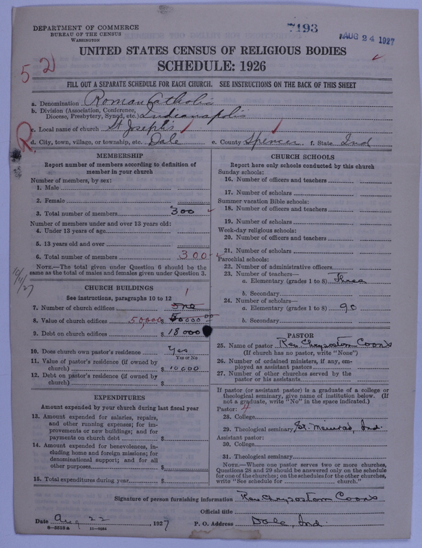 Scan of Roman Catholic Church: 7193