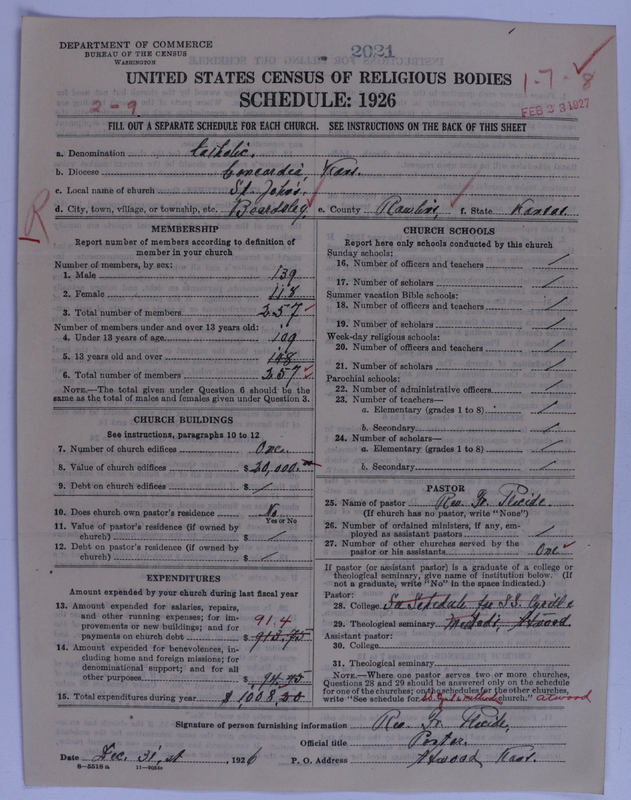 Scan of Roman Catholic Church: 2021