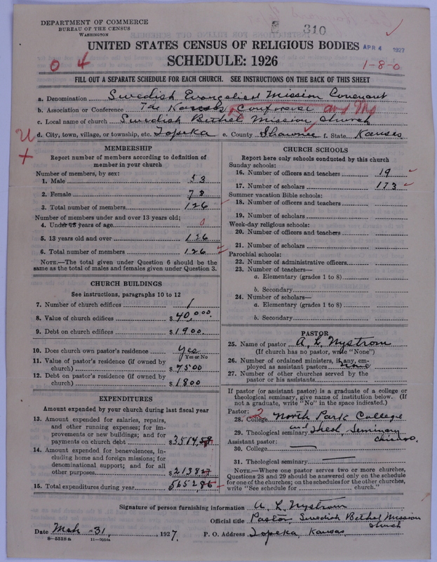 Scan of Swedish Evangelical Mission Covenant of America: 310