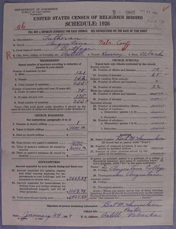 Scan of Evangelical Lutheran Augustana Synod of North America: 985
