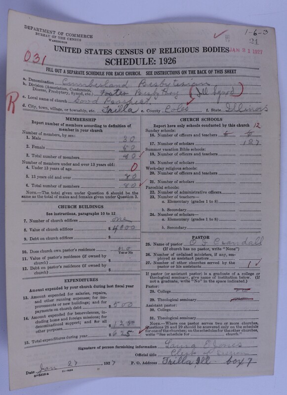 Scan of Cumberland Presbyterian Church: 21