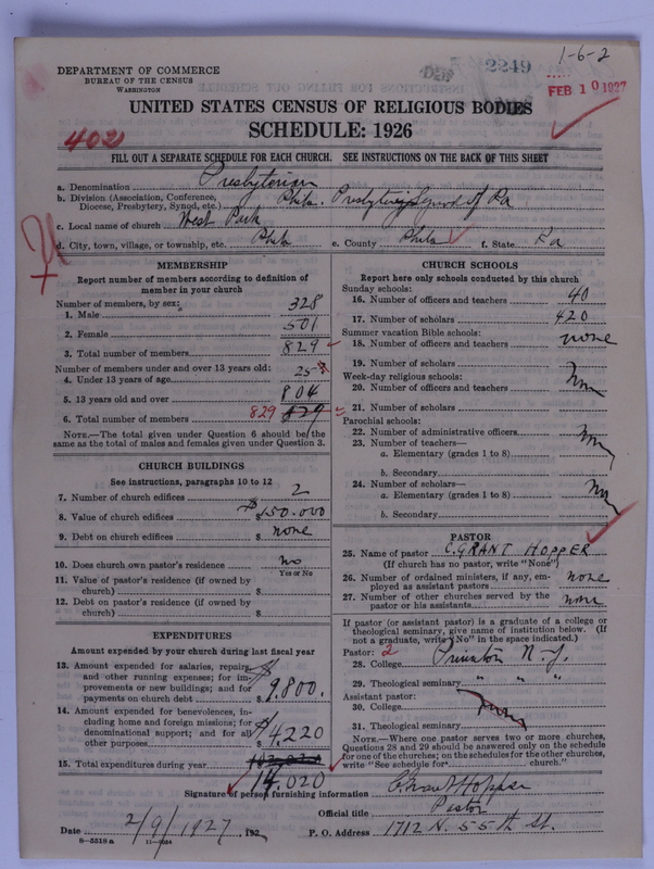 Scan of Presbyterian Church in the United States of America: 2249