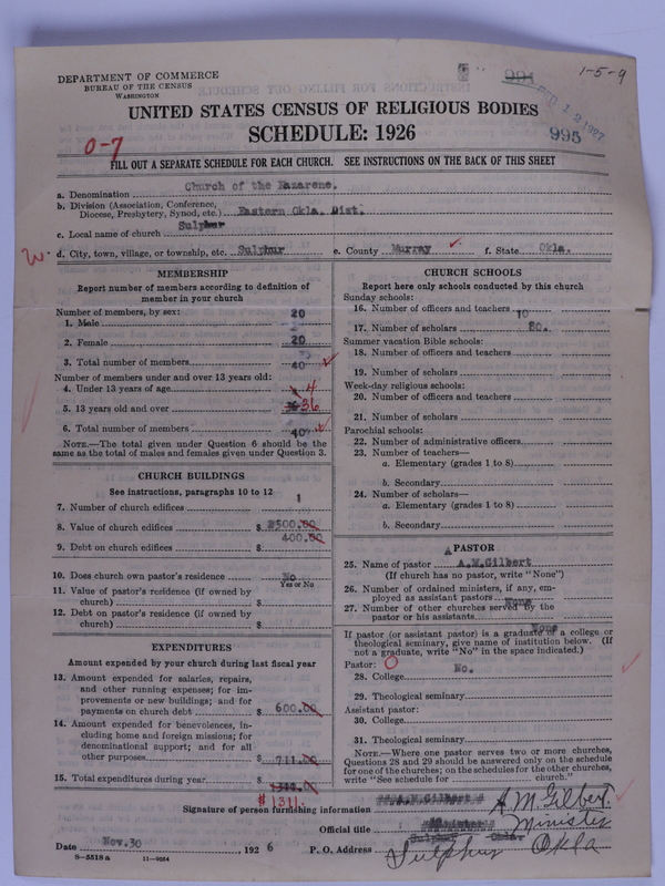 Scan of Church of the Nazarene: 995