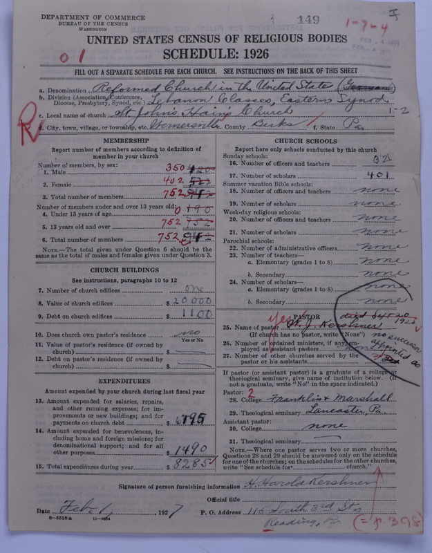 Scan of Reformed Church in the United States: 149