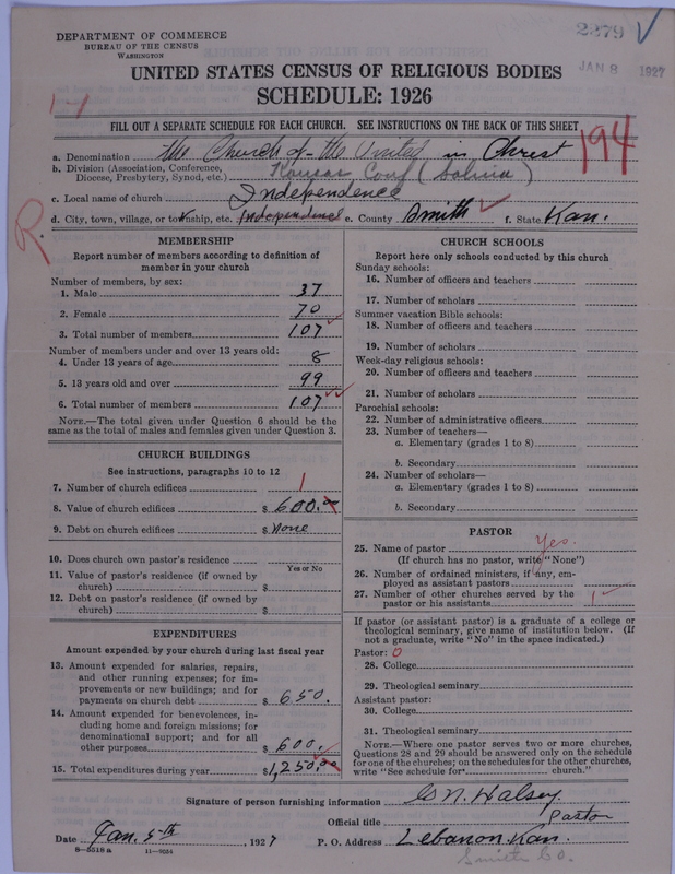 Scan of Church of the United Brethren in Christ: 2279