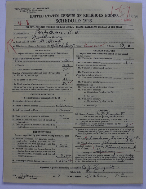 Scan of Presbyterian Church in the United States: 1258