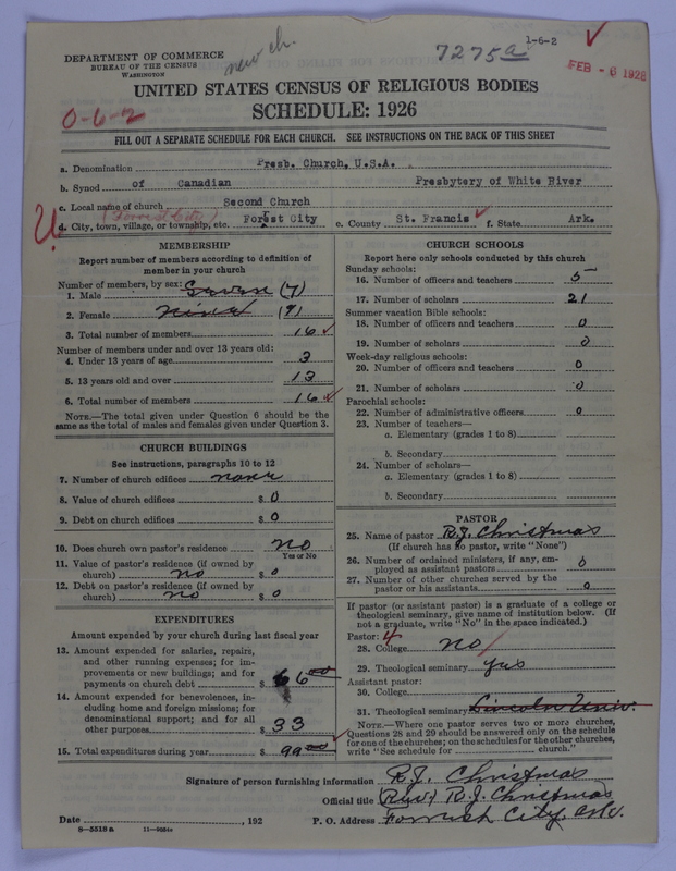 Scan of Presbyterian Church in the United States of America: 7275a