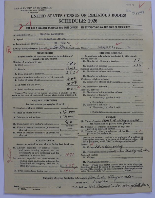 Scan of United Lutheran Church in America: 1617