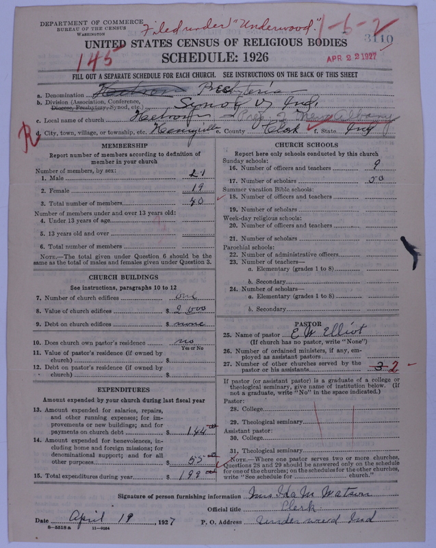 Scan of Presbyterian Church in the United States of America: 3110