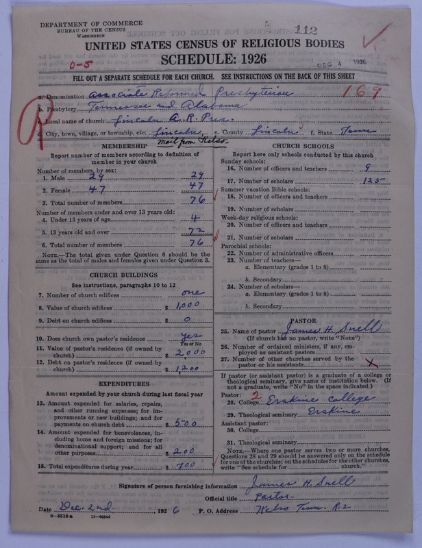 Scan of Associate Reformed Presbyterian Church: 112