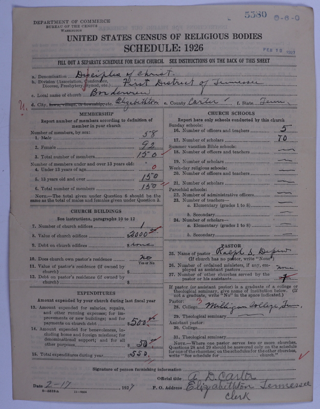 Scan of Disciples of Christ: 5580