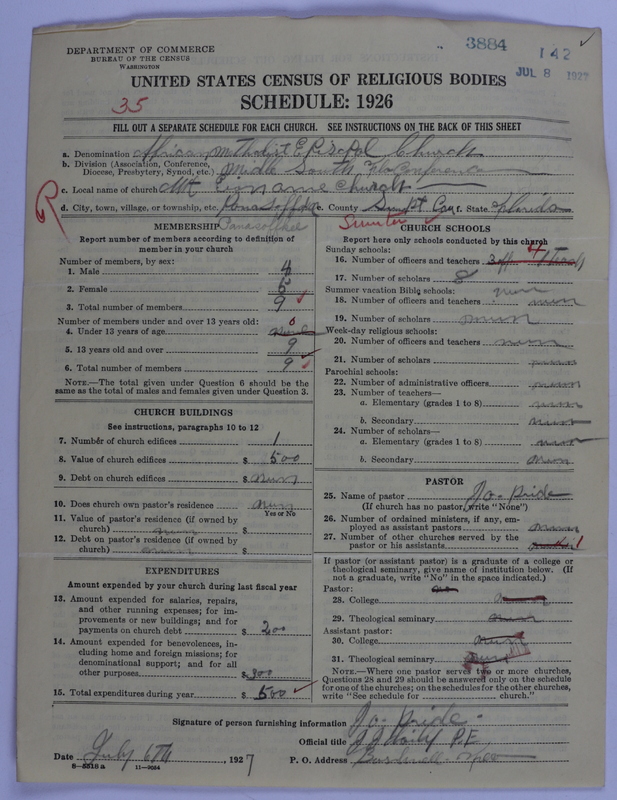 Scan of African Methodist Episcopal Church: 3884