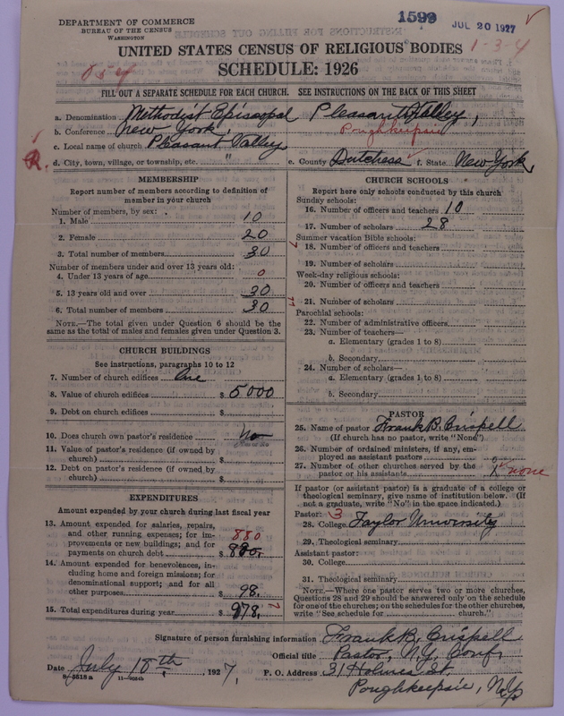 Scan of Methodist Episcopal Church: 1599