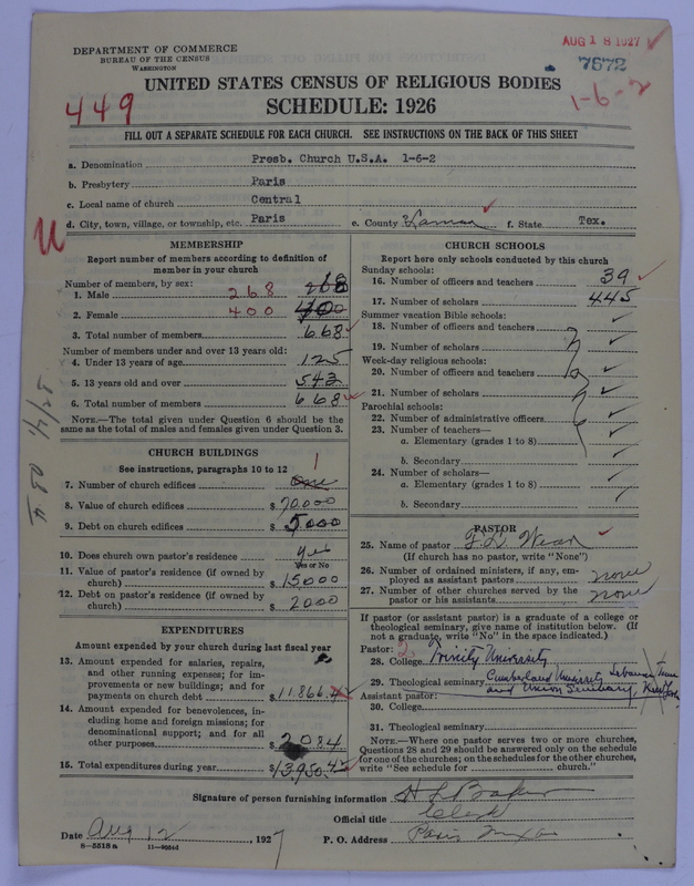 Scan of Presbyterian Church in the United States of America: 7672