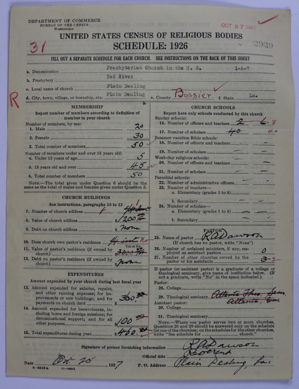 Scan of Presbyterian Church in the United States: 2929