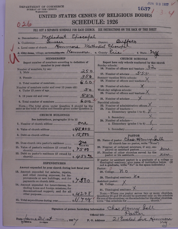 Scan of Methodist Episcopal Church: 1637