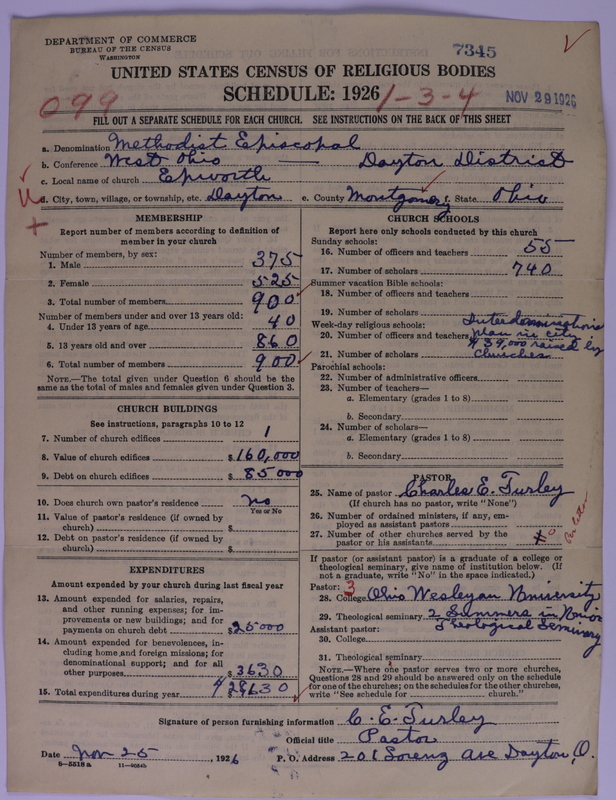 Scan of Methodist Episcopal Church: 7345