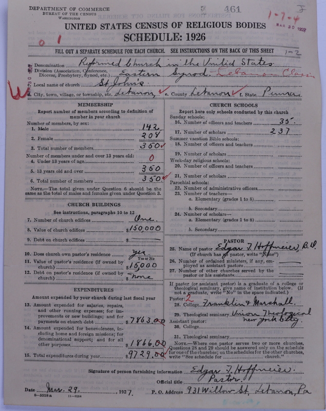 Scan of Reformed Church in the United States: 461