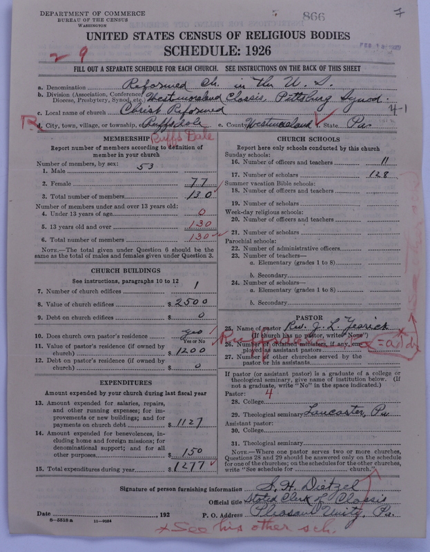 Scan of Reformed Church in the United States: 866