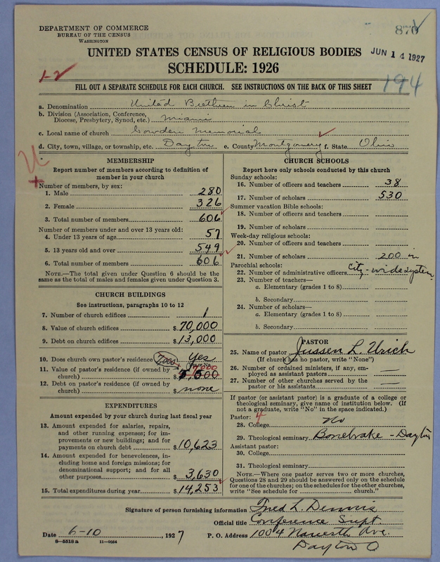 Scan of Church of the United Brethren in Christ: 870