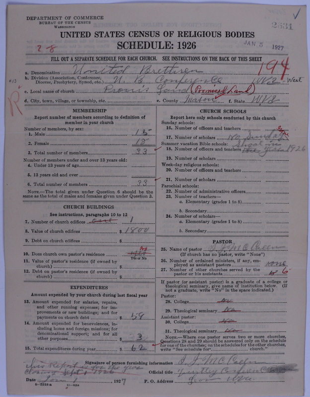 Scan of Church of the United Brethren in Christ: 2631