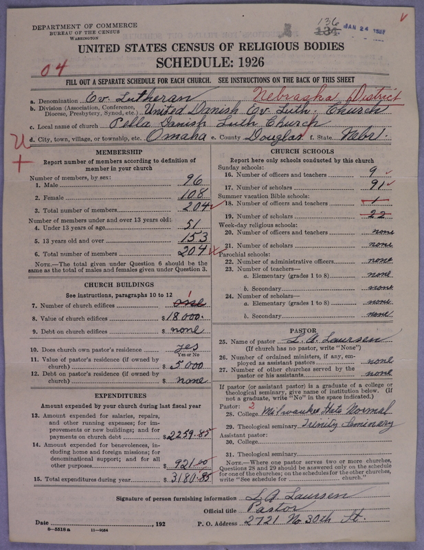 Scan of United Danish Evangelical Lutheran Church in America: 136