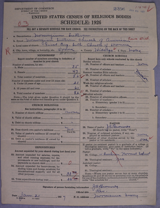Scan of Norwegian Lutheran Church of America: 2256