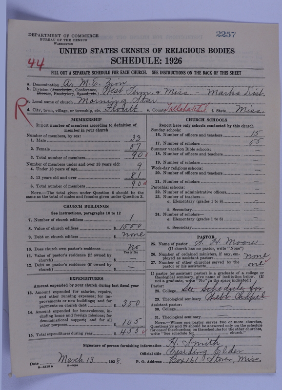 Scan of African Methodist Episcopal Zion Church: 2257