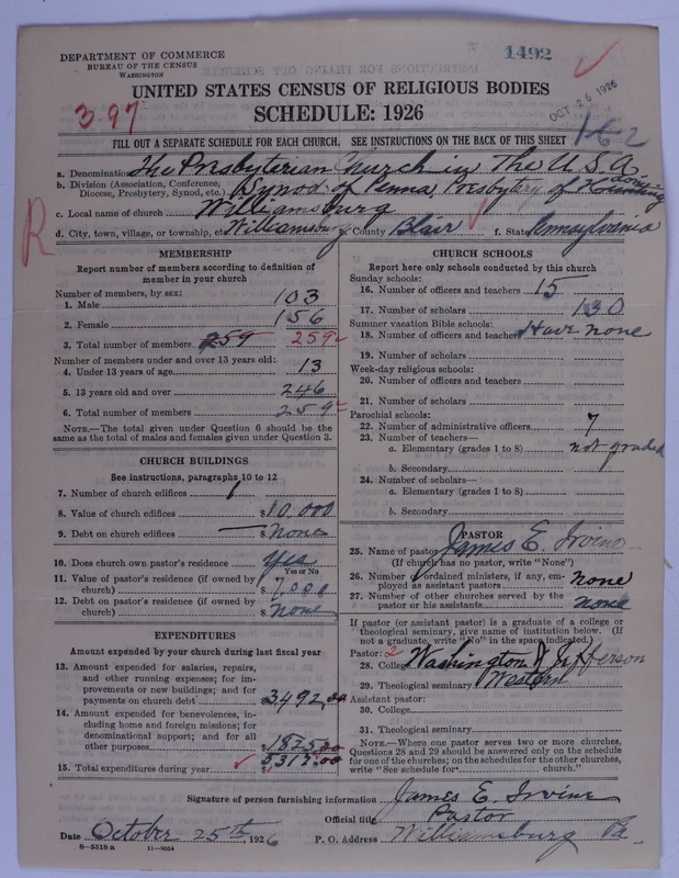 Scan of Presbyterian Church in the United States of America: 1492