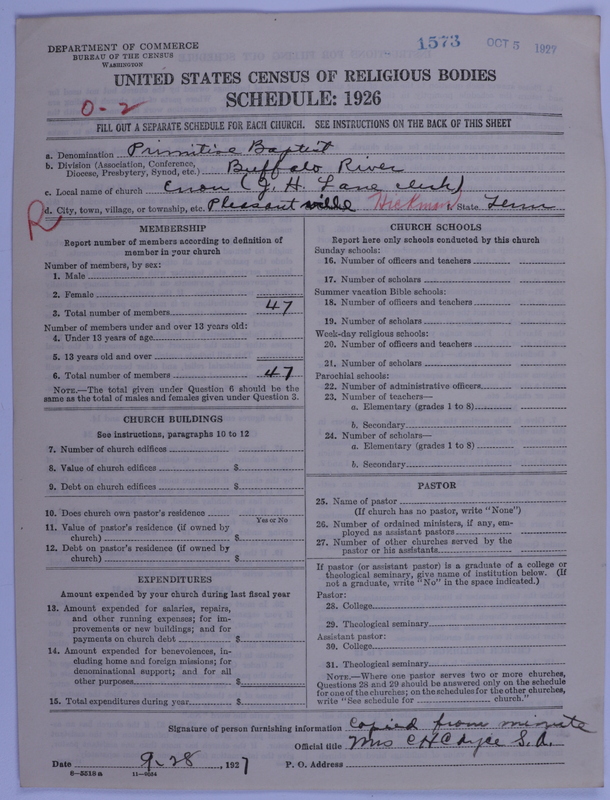 Scan of Primitive Baptists: 1573