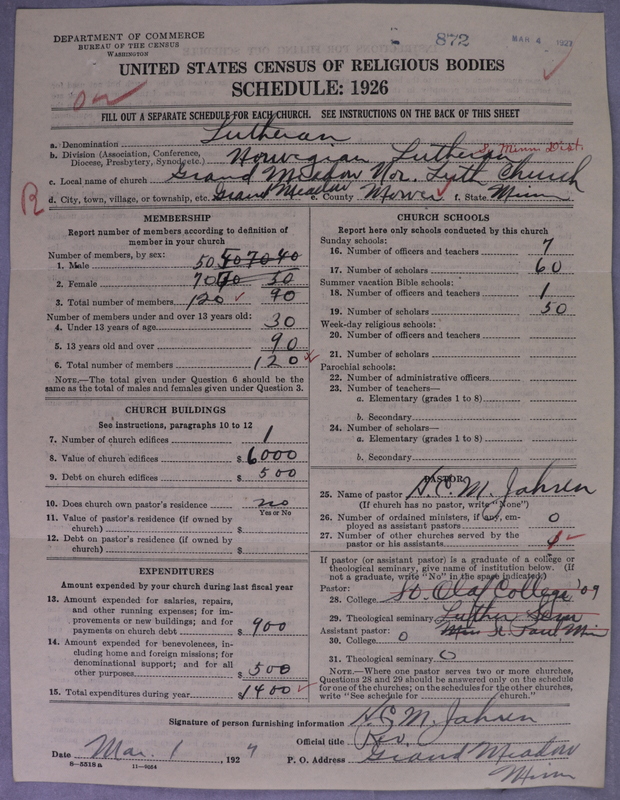 Scan of Norwegian Lutheran Church of America: 872