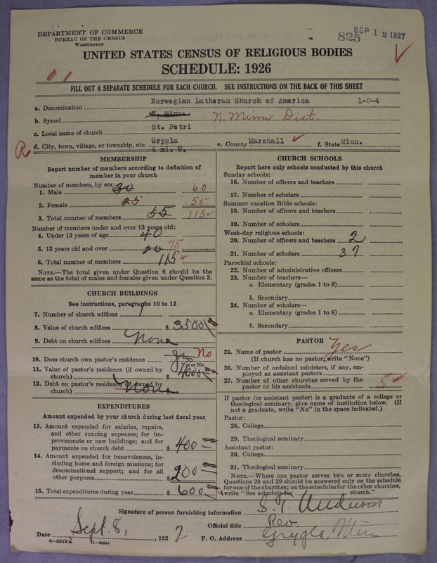 Scan of Norwegian Lutheran Church of America: 825