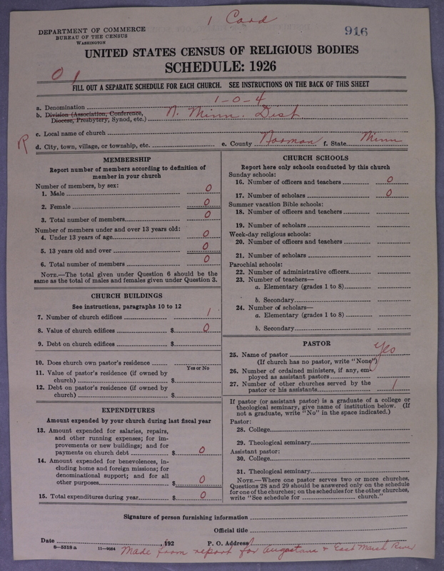 Scan of Norwegian Lutheran Church of America: 916