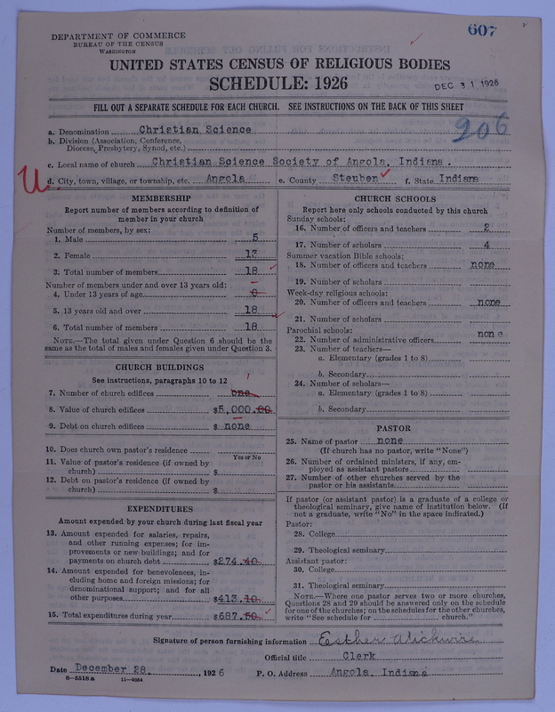 Scan of Church of Christ, Scientist: 607