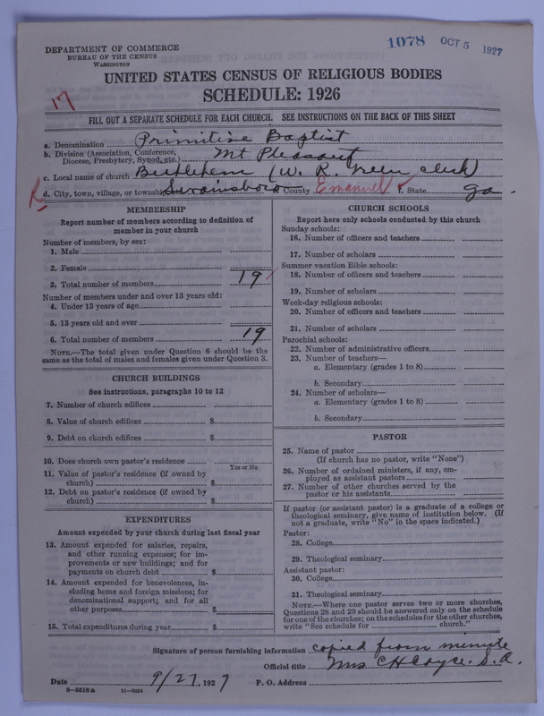 Scan of Primitive Baptists: 1078