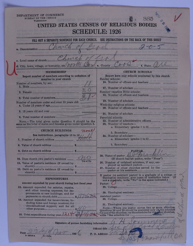 Scan of Church of God (Headquarters, Anderson, Ind.): 885
