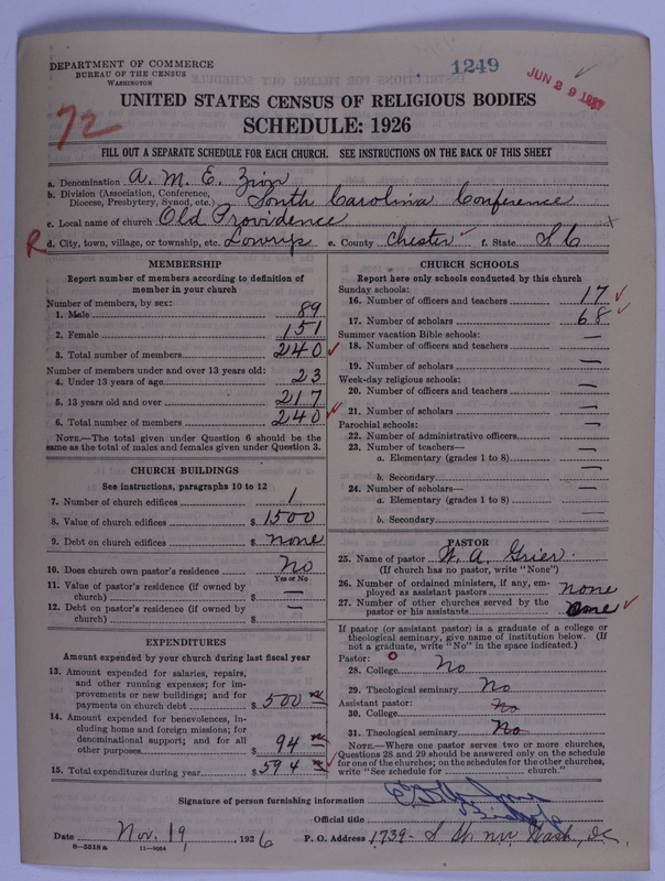 Scan of African Methodist Episcopal Zion Church: 1249
