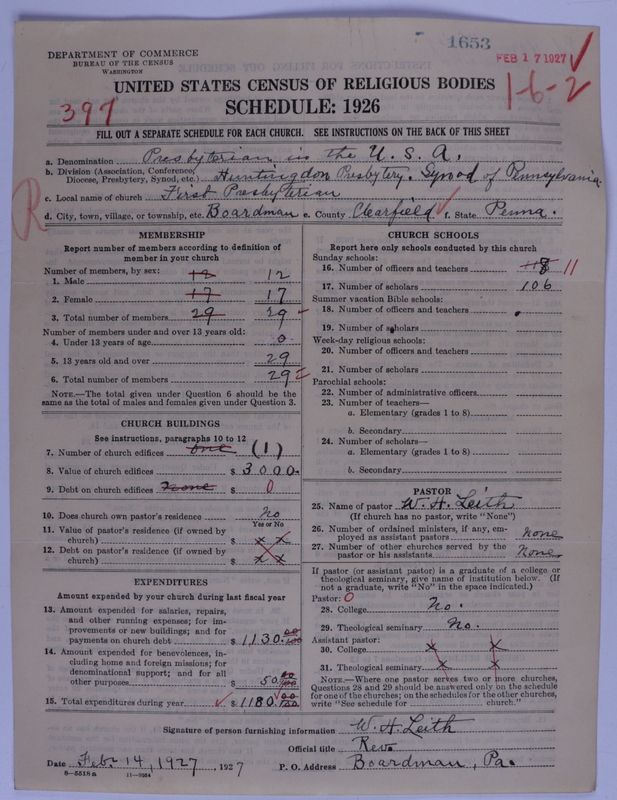 Scan of Presbyterian Church in the United States of America: 1653