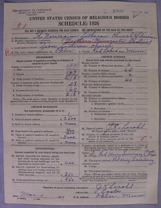 Scan of Norwegian Lutheran Church of America: 1060