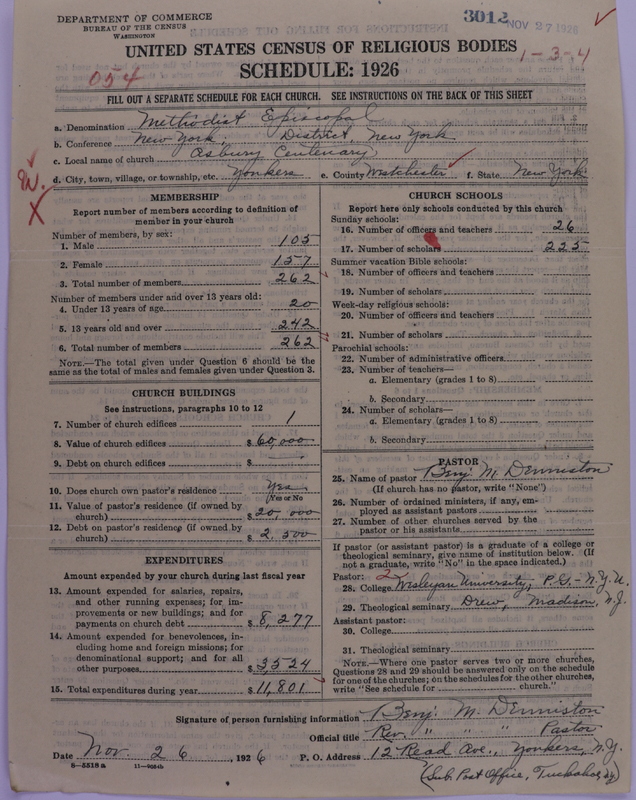 Scan of Methodist Episcopal Church: 3012