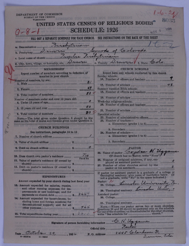 Scan of Presbyterian Church in the United States of America: 8033