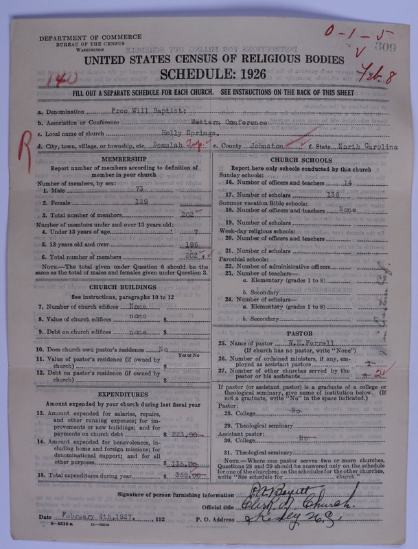 Scan of Free Will Baptists: 309