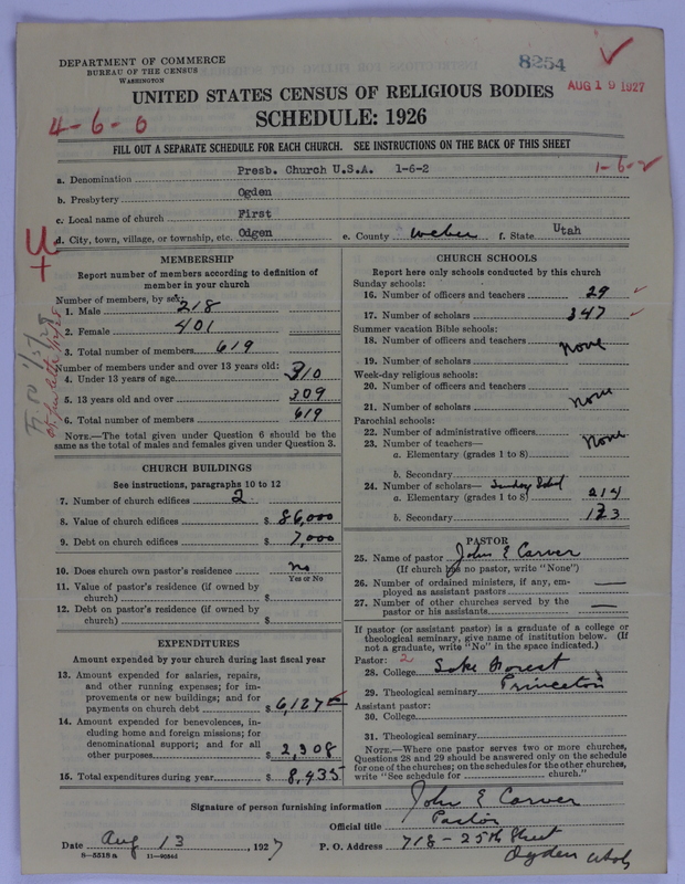 Scan of Presbyterian Church in the United States of America: 8254