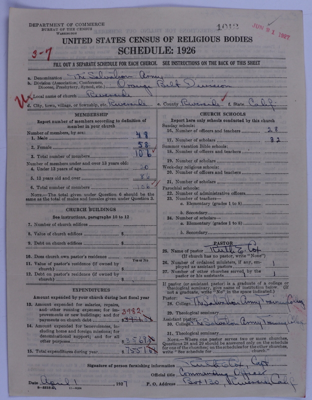 Scan of Salvation Army: 1012