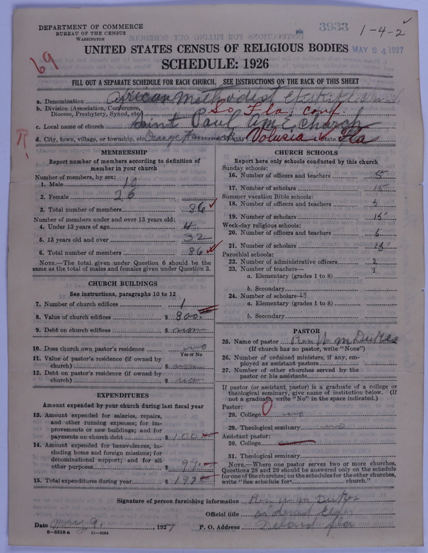 Scan of African Methodist Episcopal Church: 3933